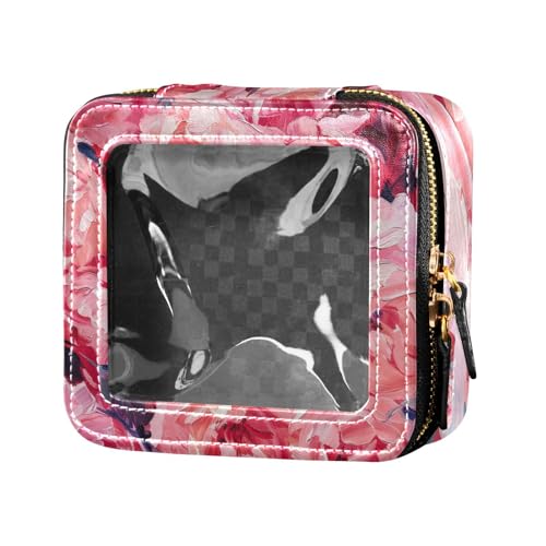 siphylline Bohorose Make-up-Tasche, Reise-Kulturbeutel, Leder, Organizer für Damen, Bohorose Blush, 1 size von siphylline