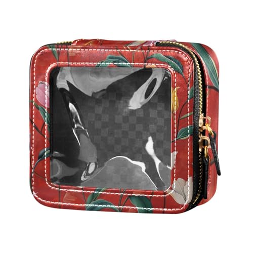 siphylline Bunte Tulpen süße Reise-Make-up-Tasche, transparenter Kulturbeutel mit Reißverschluss, tragbarer Make-up-Organizer für Damen, Bunte Tulpen, 1 size von siphylline