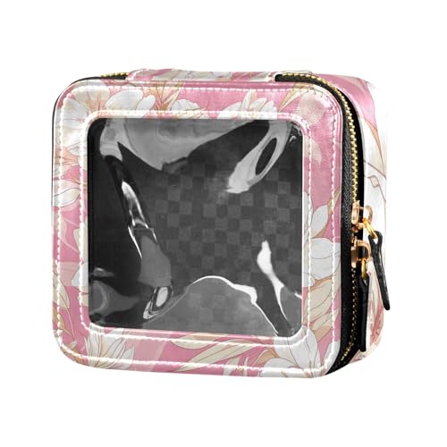 siphylline Cartoon Gar Light Peach Clear Travel Makeup Bag Waterproof Travel Kulturtasche Leder Organizer Taschen für Reisen, Cartoon Gar Light Pfirsich, 1 size von siphylline