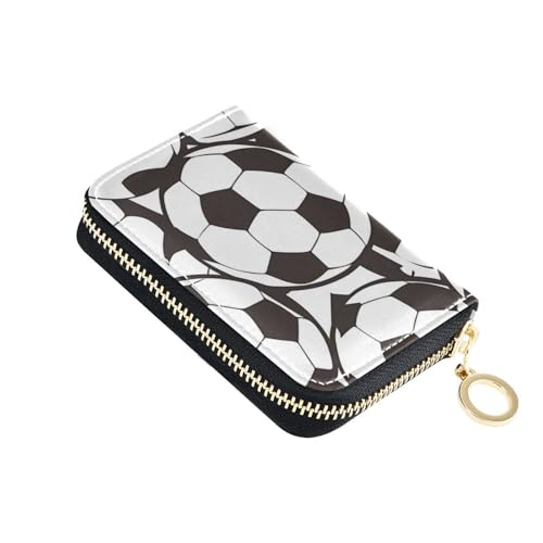 siphylline Damen-Geldbörse aus Leder, mit RFID-blockierendem Kreditkartenetui mit Reißverschluss, Schwarz / Weiß von siphylline