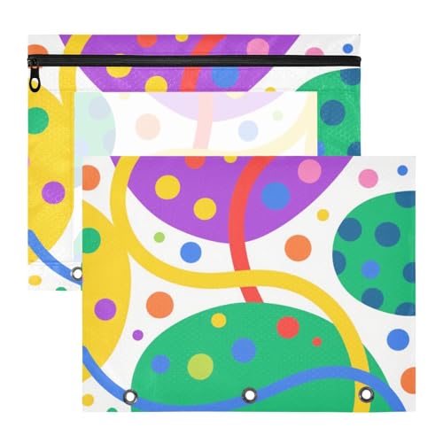 siphylline Federmäppchen, stabile Tasche mit 3 Löchern, für A4-Papier, Briefe, 2 Stück, für Studenten, Lehrerbedarf, abstrakte Kunst, geometisch, bunt siphylline Federmäppchen, stabile Tasche mit 3 Löchern, für A4-Papier, Briefe, 2 Stück, für Studenten, Lehrerbedarf, abstrakte Kunst, geometisch, bunt von siphylline