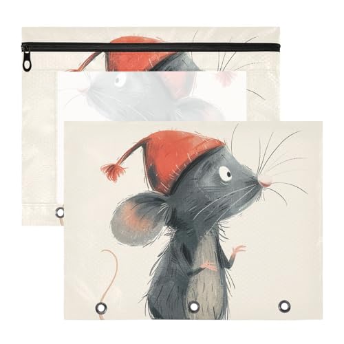 siphylline Federmäppchen mit glatten Reißverschlüssen, 3-Loch-Tasche für A4-Papier, Briefe, 2 Stück, für Lehrer, Schule, Studenten, Lehrerbedarf, lustiges Tier siphylline Federmäppchen mit glatten Reißverschlüssen, 3-Loch-Tasche für A4-Papier, Briefe, 2 Stück, für Lehrer, Schule, Studenten, Lehrerbedarf, lustiges Tier von siphylline