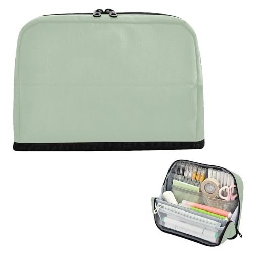 siphylline Federmäppchen mit großem Fassungsvermögen, leichtes Schreibwaren-Federmäppchen für Teenager, Mittelschule, Bohnengrün von siphylline