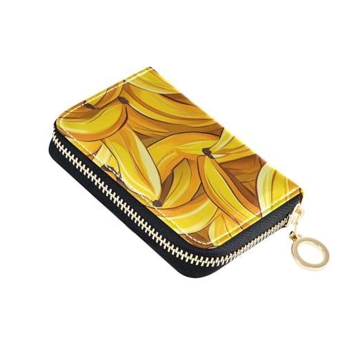 siphylline Gelbes Kartenetui aus Leder mit Cartoon-Bananenmotiv und 2 Geldfächern, RFID-blockierend, mit Reißverschluss siphylline Gelbes Kartenetui aus Leder mit Cartoon-Bananenmotiv und 2 Geldfächern, RFID-blockierend, mit Reißverschluss von siphylline