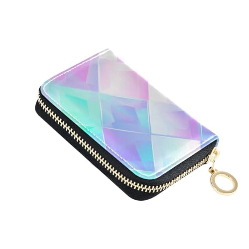 siphylline Gradien Ledergeldbörse, Kartenetui für Damen, mit 2 Geldfächern, RFID-blockierend, Kartenetui mit Reißverschluss von siphylline