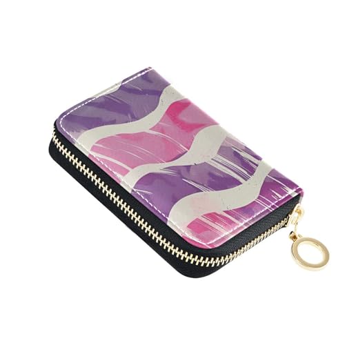 siphylline Herren-Geldbörse aus hellem geriffeltem Leder mit 9 Kartenfächern, RFID-blockierend, kleiner Kartenhalter mit Reißverschluss von siphylline