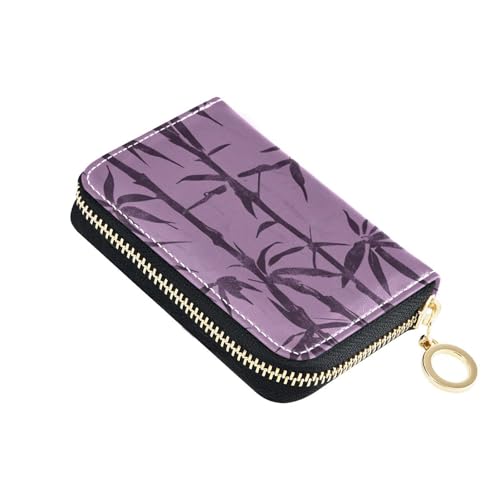 siphylline Herren-Geldbörse aus pflanzlichem Leder, mit 2 Geldfächern, RFID-blockierend, mit Reißverschluss, Violett von siphylline