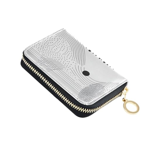 siphylline Herren-Geldbörse mit geometrischen Punkten, Vektor-Leder, Kartenetui mit 9 Kartenfächern, RFID-blockierender Kreditkartenschutz mit Reißverschluss von siphylline