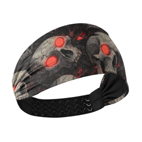 siphylline Hunde-Stirnbänder mit Totenkopf-Augen, kühlend, groß, dehnbar, für Damen, für Sport, Fitnessstudio, Basketball, Make-up von siphylline