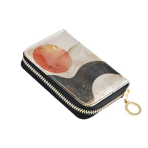 siphylline Kartenetui aus Leder mit 2 Geldfächern, RFID-blockierendem Kartenhalter für Herren, mit Reißverschluss von siphylline