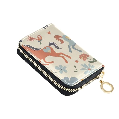 siphylline Kartenetui aus Leder mit 9 Kartenfächern, RFID-blockierendem Kartenhalter für Damen, mit Reißverschluss von siphylline