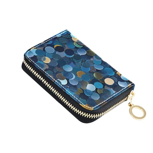 siphylline Kartenetui aus Paillettenleder für Damen, mit 2 Geldfächern, RFID-blockierend, Kreditkartenetui für Damen, mit Reißverschluss von siphylline