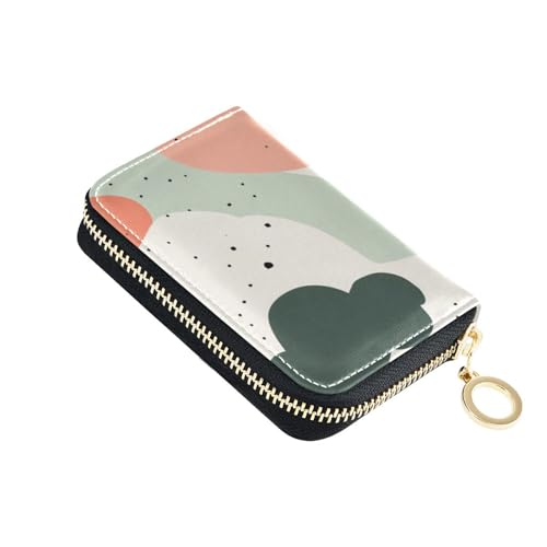 siphylline Kartenetui aus Wolkenleder für Herren mit 2 Geldfächern, RFID-blockierend, Kartenhalter mit Reißverschluss von siphylline