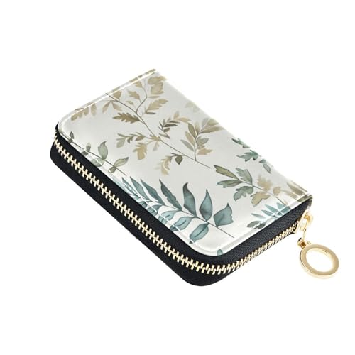 siphylline Kleines Kartenetui aus Leder mit Zion-Geldbörse, RFID-blockierend, Kartenhalter für Damen mit Reißverschluss von siphylline