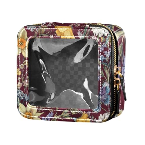 siphylline Kosmetiktasche mit Blumen, Narzissen, transparent, für Geldbörse, Kulturbeutel, kleine Kosmetiktasche für Damen, Narzissen mit Blumen, 1 size von siphylline