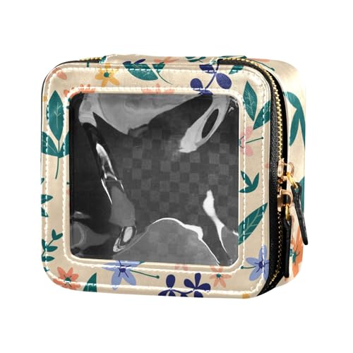 siphylline Kosmetiktasche mit Blumenmotiv, transparent, mit Reißverschluss, Kosmetiktasche für Damen, Blumen, 1 size von siphylline