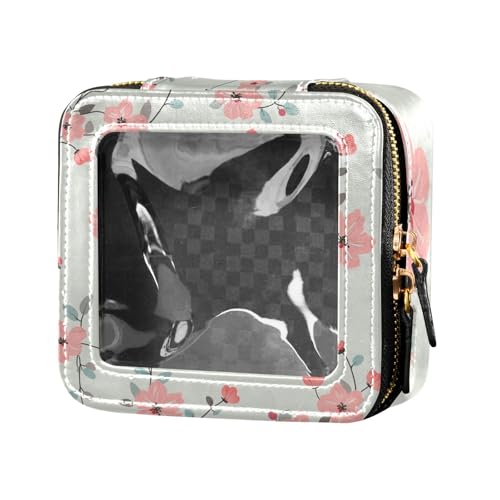 siphylline Kosmetiktasche mit Blumenmuster, klein, mit Reißverschluss, Make-up-Tasche, Organizer für Reisen, Blumen, 1 size von siphylline