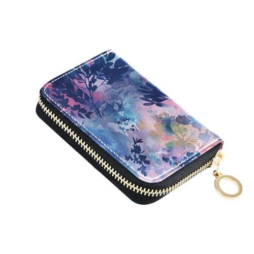 siphylline Kreditkartenetui aus gefärbtem Leder mit RFID-blockierendem Kartenetui für Herren mit Reißverschluss von siphylline