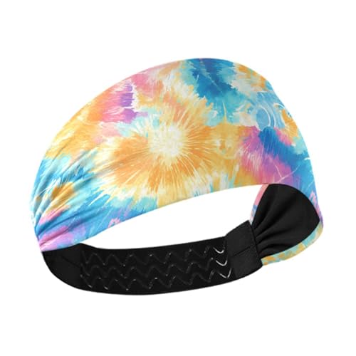 siphylline Lebendiges Batik-Farb-Explosions-Design, rutschfest? Kopfband-Halter, Organizer, elastische Schweißbänder für Laufen, Make-up, täglichen Gebrauch, Fitnessstudio von siphylline