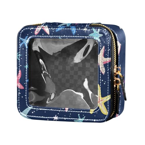 siphylline Magic Stars Make-up-Tasche, Leder, Kulturbeutel, Make-up-Tasche, Organizer für Reisen, Magic Stars, 1 size von siphylline