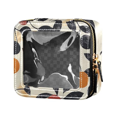 siphylline Make-up-Tasche, Retro-Kirschen, wasserdicht, transparent, Reisetaschen für Toilettenartikel, Make-up-Organizer für Damen, Retro-Kirschen, 1 size von siphylline