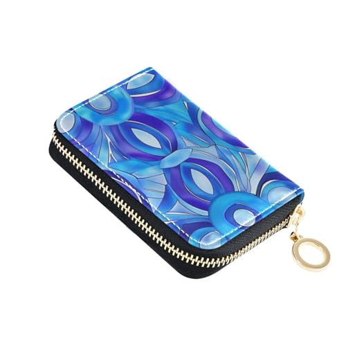 siphylline Mandala Cooler Leder-Kartenetui für Damen mit Cion-Geldbörse, RFID-blockierend, Kreditkartenetui für Damen mit Reißverschluss von siphylline