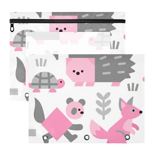 siphylline Mehrzweck-Federmäppchen für A4-Papier, Briefe, 2 Stück, Studenten, Schulbedarf, Vektor-Tierschildkröte von siphylline