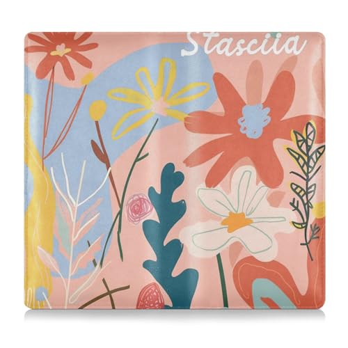 siphylline Niedliche abstrakte Blumen, Leder, Registrierungs- und Versicherungskartenhalter, Auto-Brieftasche, Organizer für Führerschein, Karten und wichtige Dokumente, Niedliche abstrakte Blumen, 1 von siphylline