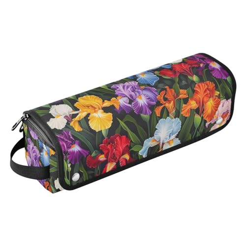 siphylline Reise-Werkzeugtasche mit herausnehmbarer, hitzebeständiger Matte, großes Fassungsvermögen, Haar-Werkzeug-Organizer für Lockenstab Glätteisen, flacher Haartrockner, Blumen, bunt, von siphylline