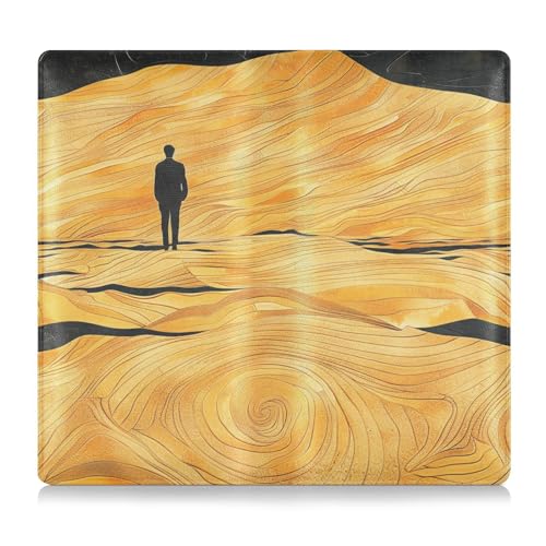 siphylline Sandlandschaft Kunstdrucke Leder Auto Registrierung und Versicherung Kartenhalter Auto Essentials für Führerschein, Karten & wichtige Dokumente von siphylline