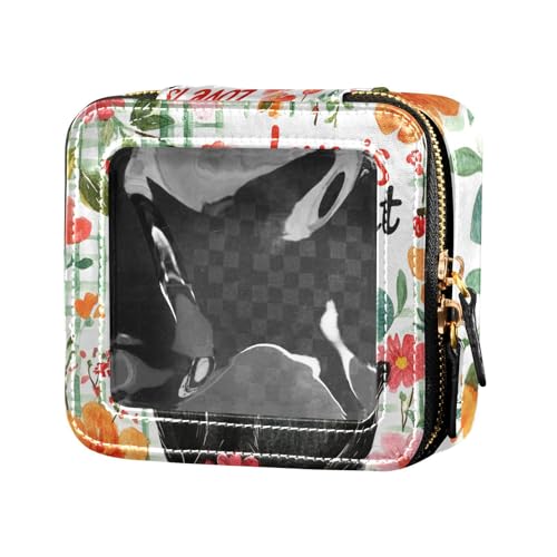 siphylline Schwarze Katzen "Love Is Sweet", transparente Make-up-Tasche, Reise-Kulturbeutel, Nagellack-Organizer-Tasche für Reisen, Schwarze Katzen, Liebe ist süß, 1 size von siphylline