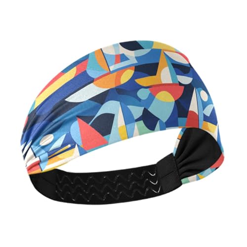 siphylline Sea Anhor Haarbänder für Erwachsene, geometrischer Stil, feuchtigkeitsableitend, elastische Haarbänder für Damen, zum Wandern, Volleyball, Make-up, Tennis von siphylline