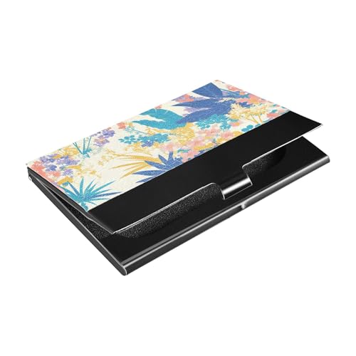 siphylline Sehr dünner kleiner Visitenkartenhalter mit Leder- und Edelstahl-Kartenhalter zum Schutz Ihrer Karten von siphylline