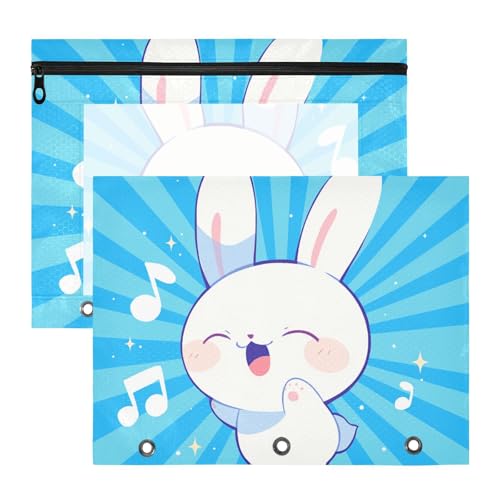 siphylline Stiftebox mit 3 Löchern, für A4-Papier, Briefe, 2 Stück, Lehrer, Büro, blau gestreift, niedlicher Hase siphylline Stiftebox mit 3 Löchern, für A4-Papier, Briefe, 2 Stück, Lehrer, Büro, blau gestreift, niedlicher Hase von siphylline