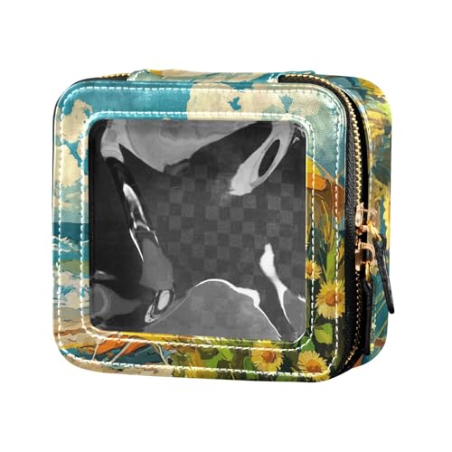 siphylline Strandkunst, Sommer, Ölgemälde, transparente Make-up-Tasche für Geldbörse, Kulturbeutel, Kosmetiktasche für Reisen, Strandkunst, Sommer-Ölgemälde, 1 size von siphylline