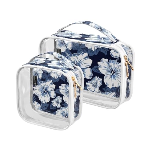siphylline Transparente Make-up-Taschen für Damen, TSA-zugelassen, multifunktionale Make-up-Tasche, klein, Rasierset, 2 Stück siphylline Transparente Make-up-Taschen für Damen, TSA-zugelassen, multifunktionale Make-up-Tasche, klein, Rasierset, 2 Stück von siphylline