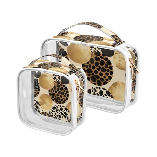 siphylline Transparente Make-up-Taschen für Damen, TSA-zugelassen, transparent, Reise-Make-up-Taschen, Rasierutensilien, 2 Stück von siphylline