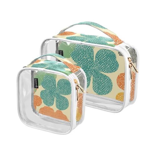 siphylline Transparenter Kulturbeutel für Damen, TSA-zugelassen, wasserdicht, Make-up-Pinseltasche, Rasierset, 2 Stück von siphylline