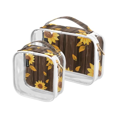 siphylline Transparentes Kulturbeutel-Set, TSA-zugelassen, wiederverwendbare Taschen für Frauen, Reisezubehör, 2 Stück von siphylline