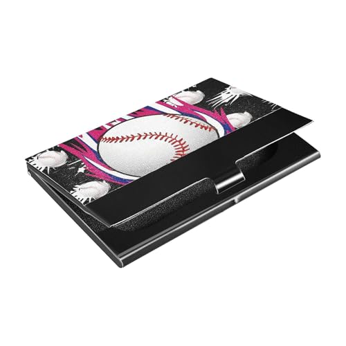 siphylline Ultradünne Visitenkartenhalter mit Leder- und Edelstahl-Kartenetui für Reisen, Zuhause oder Büro, Schwarz von siphylline