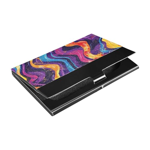 siphylline Ultradünne Visitenkartenhalter mit Leder- und Edelstahl-Kartenhalter zum Schutz Ihrer Karten von siphylline