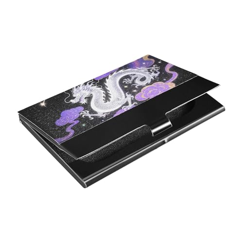 siphylline Ultradünner kleiner Visitenkartenhalter mit Leder- und Edelstahlfach zum Schutz Ihrer Karten von siphylline