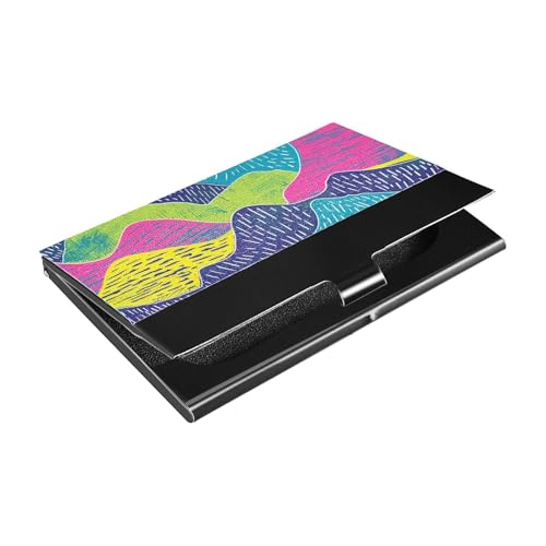 siphylline Ultradünnes Visitenkartenetui mit Kartenfächern aus Leder und Edelstahl für Reisen, Zuhause oder Büro von siphylline