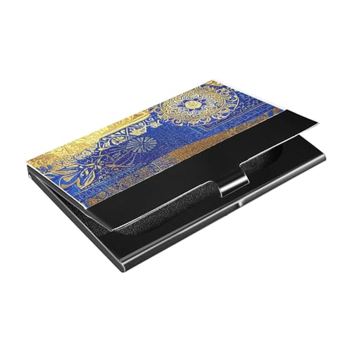 siphylline Ultradünnes Visitenkartenetui mit Leder- und Edelstahl-Kartenetui zum Schutz Ihrer Karten von siphylline