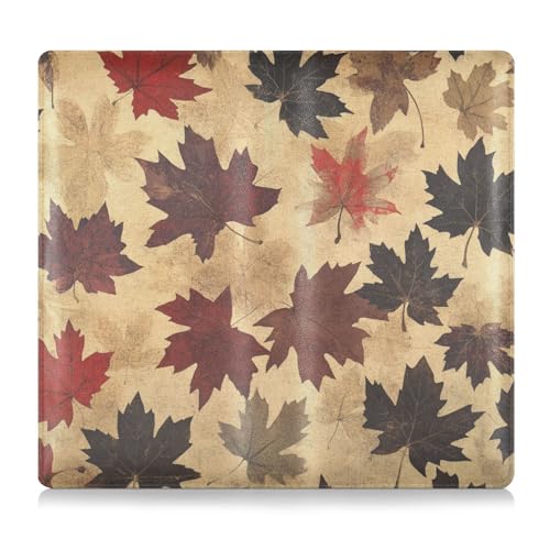 siphylline Vintage Maple Leaf PU Leder Auto Registrierung & Versicherungskartenhalter Fahrzeug Handschuhfach Organizer für Fahrer Auto Besitzer Anhänger Motorrad Boot von siphylline