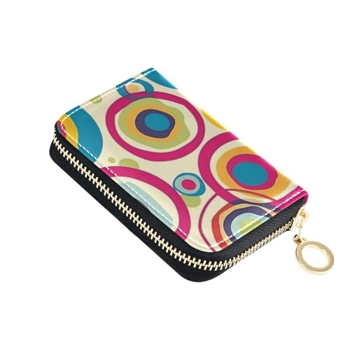 siphylline Wunderschönes Kreditkartenetui aus Leder für Damen mit 2 Geldfächern, RFID-blockierendem Kreditkartenetui mit Reißverschluss von siphylline