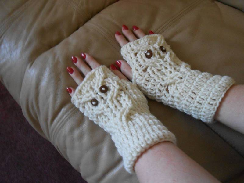 Eule Fingerlose Handschuhe von sissy5966
