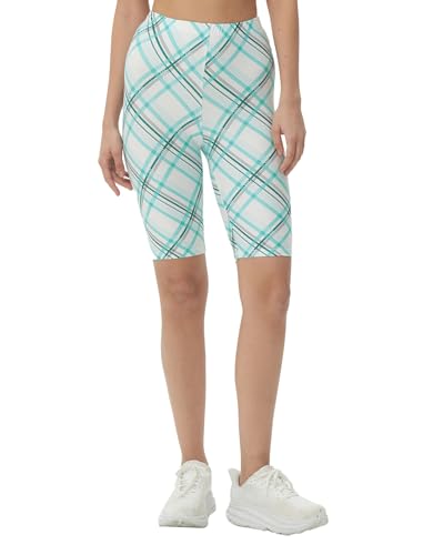 sissycos Damen Biker Bunte sanft Shorts Kurze Leggings mit Elastischer Taille?Knackiger Scheck,L/XXL von sissycos