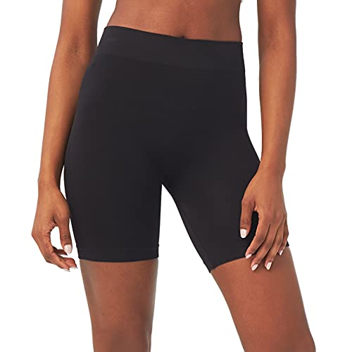 sissycos Damen Leggings Kurz, 2-in-1-Laufhose High Waist Radsport-Shorts, Sanft Nahtlose Sportshorts für Fitness Yoga Sweatpants 1/2（Schwarz，XS-S） von sissycos