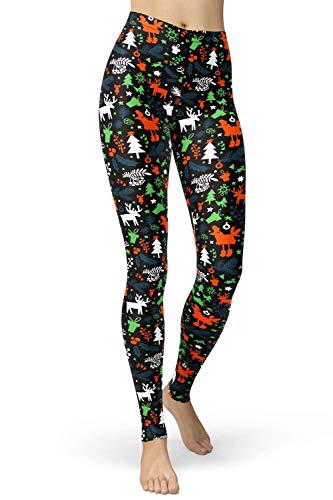 sissycos Damen Leggings Winter Weihnachten 7D Druck Bunte Stretch Langhose von sissycos